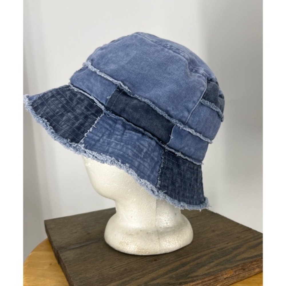 David and Young denim cotton patchwork bucket hat. - Picture 4 of 10
